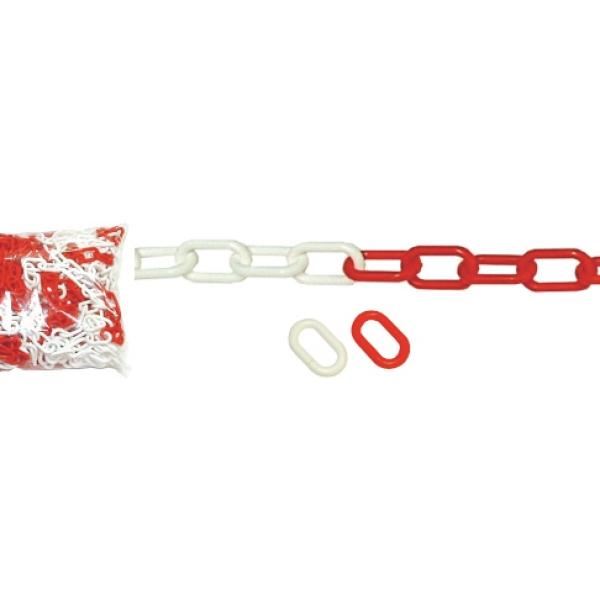 Műanyag lánc (vörösłfehér) 10m