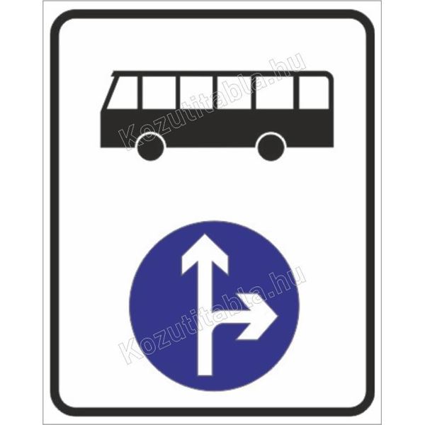 Fa Kötelező haladási irány autóbuszoknak